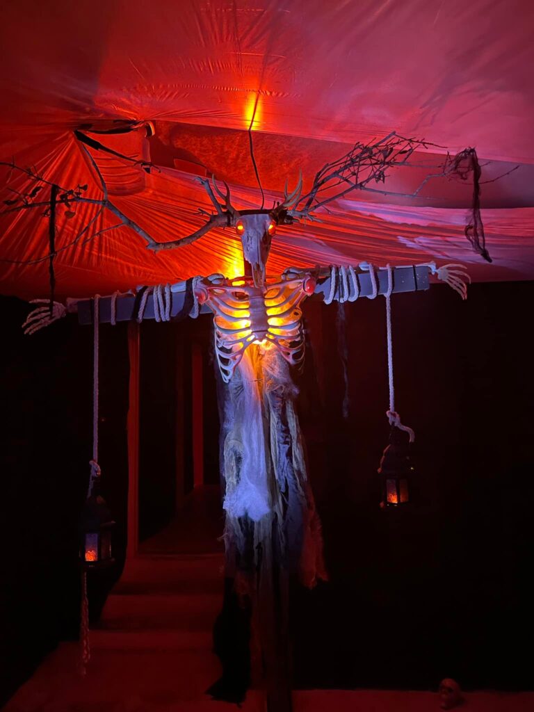 Entrance to the Dublin Hellfire Club themed party in 2023