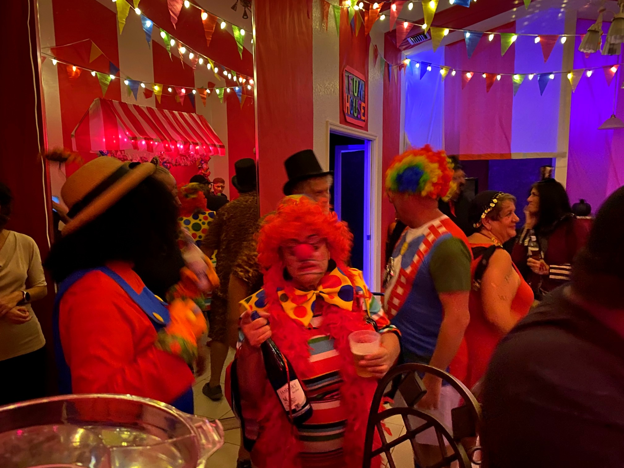 Clowns and carnival guests gathered during the 2022 party